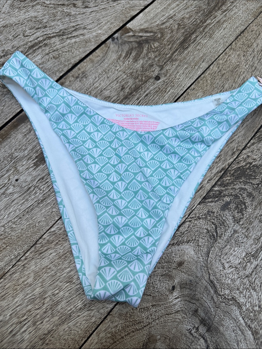 NEW Victoria's Secret Seashell Brazilian Light Blue Bikini Bottom